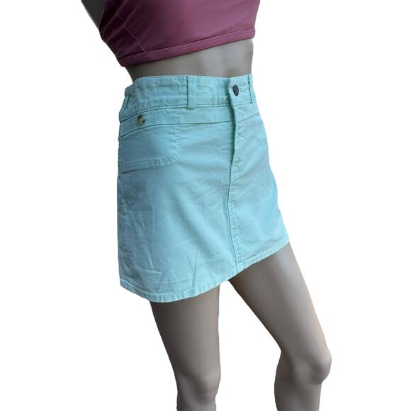 New Citizens of Humanity Women's Green Stretch Micro Mini Skirt Size 31 - Picture 2 of 11